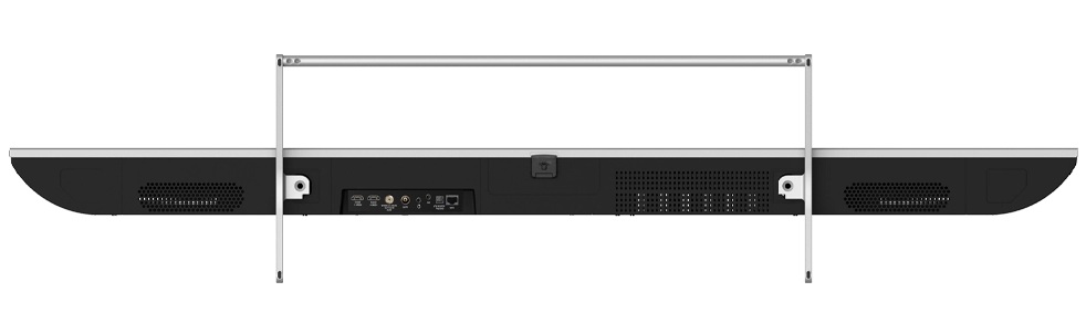 obrázek smart TV Strong SRT65UG8773C spodní strana s konektory